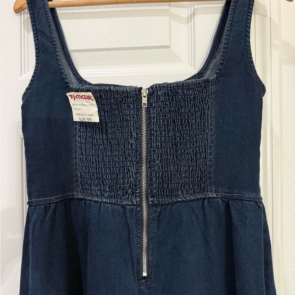 NWT- Moon River Midnight Blue Lace-Up Denim Dress - Picture 2 of 3